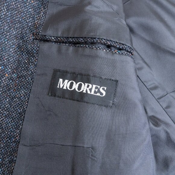 Vintage Tweed Sport Coat Wool Blazer Jacket Elbow Patches England 48 L Moores - Picture 4 of 16